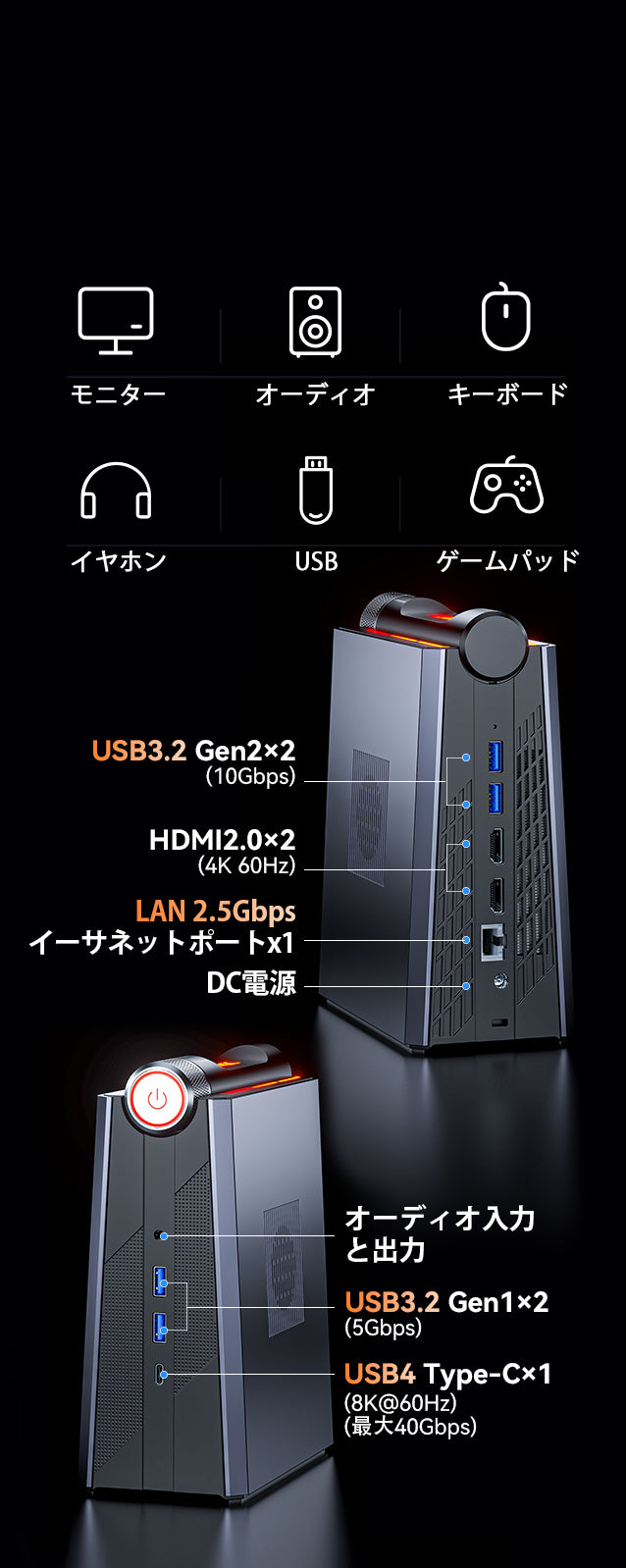 ACEMAGIC AM08 Pro AMD Ryzen 7 8845HSミニPC – ACEMAGIC JP