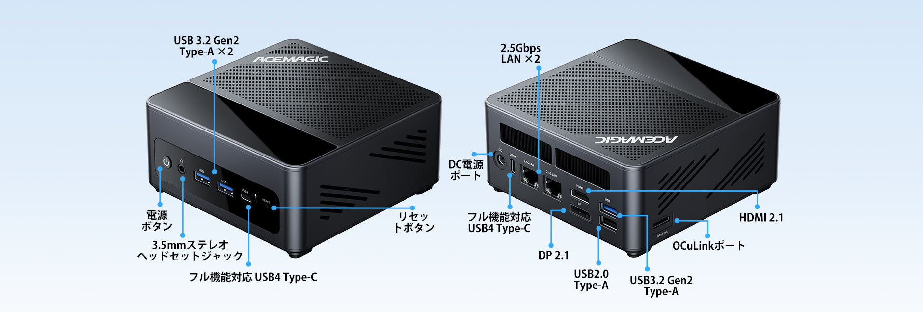 ACEMAGIC F5A AMD Ryzen 7 H255 ミニPC – ACEMAGIC JP